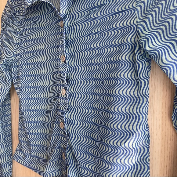 Free People Mesh Long Sleeve Top - Picture 4 of 5